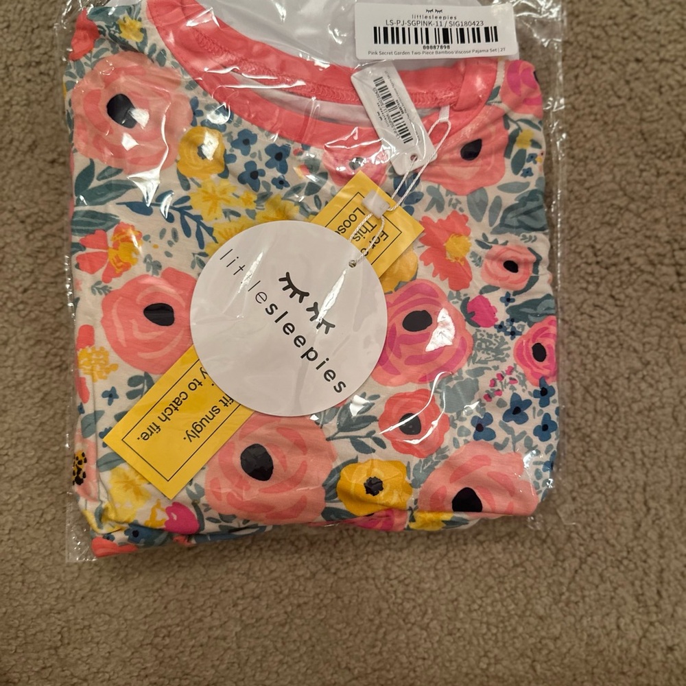 Little Sleepies Pink and Yellow Floral Pajama